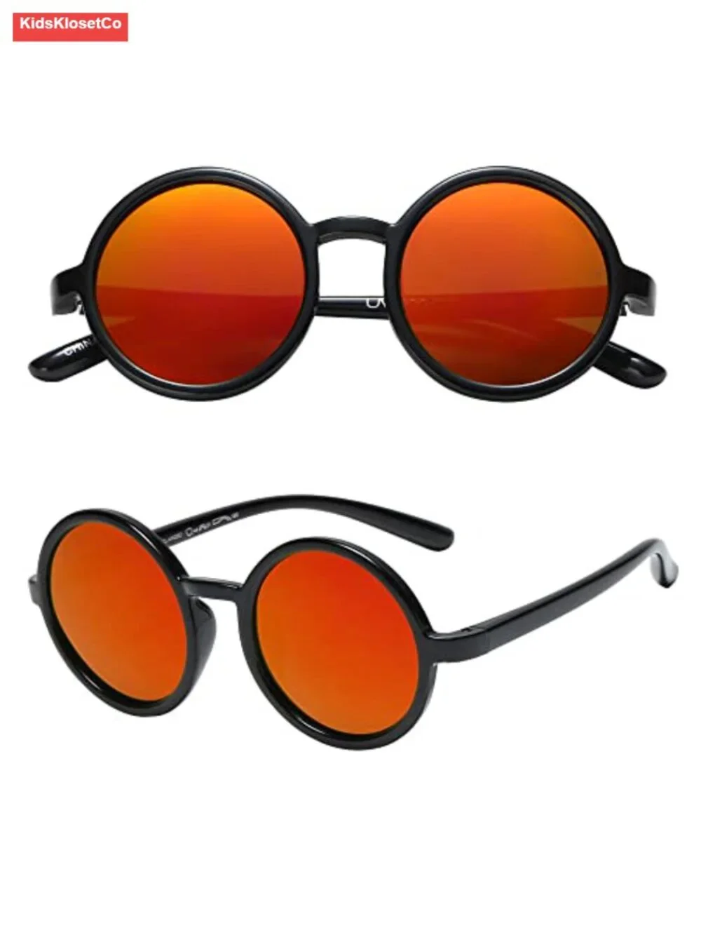 Polarized Retro Round Sunglasses for Kids Elastic BPA Free